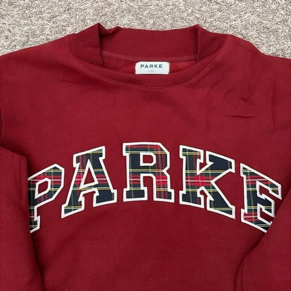 RARE / Parke Burgundy Crewneck Sweater L- XL - Picture 2 of 3